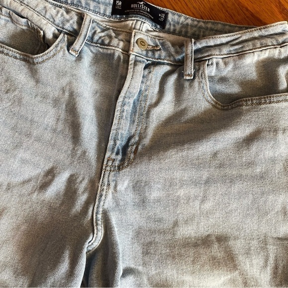 HOLLISTER Ultra High Rise Vintage Straight Jeans Light Wash Cropped Crop Ankle - Picture 12 of 12